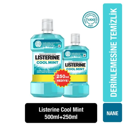 Listerine Ağız Bakım Suyu Cool Mint Set 500 ml & 250 ml