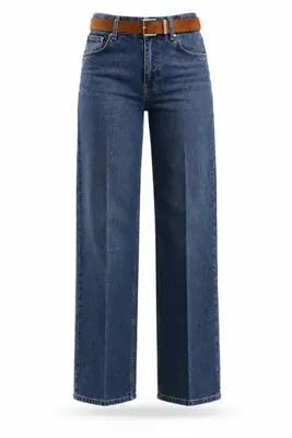 5in1Canpolat Mavi Kemerli Straight Fit Jean 953