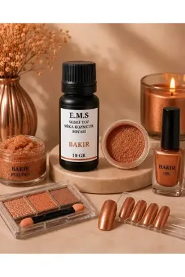 E.M.S AVM Toz Mika Kozmetik Boyası 10 gr Simli Gümüş-oje/ruj/peeling/maskara/göz Farı/tırnak/MUM Boyası.