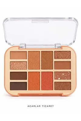 Acarlar Ticaret Mono Yüksek Pigmentli & Doğal Işıltılı Kompakt Çoklu Göz Farı & Allık & Bronzer Paleti