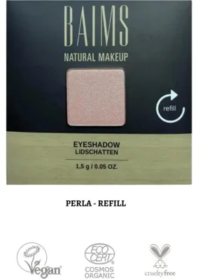 Baims Eyeshadow Quad Palette (Dörtlü Göz Farı) Yeniden Dolum Organik Vegan Göz Farı 16 Perla