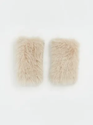 LCW ACCESSORIES Suni Kürk Görünümlü Kadın Parmaksız Eldiven