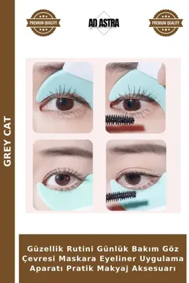 grey cat Güzellik Rutini Günlük Bakım Göz Çevresi Maskara Eyeliner Uygulama Aparatı Pratik Makyaj Aksesuarı