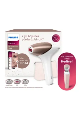 Philips Vücut ve Yüz 2 Başlık,450.000 Atım,Tıraş Makinesi ve Yüz Temizleyici Hediyeli Ipl Lazer Epilasyon Seti