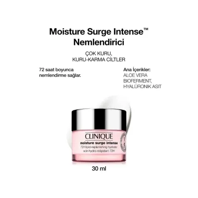 Clinique Moisture Surge™ Intense 72 Saat Nem Koruma Teknolojili Yoğun Nemlendirici Yüz Kremi 30 ml