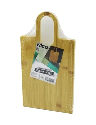 Trendexa Dikdörtgen 22x38cm Ahşap Bambu Kesim Panosu - Kesme Tahtası Oval Kulplu Bx40