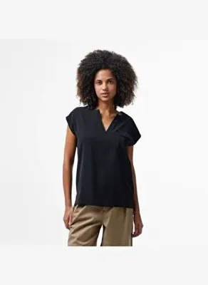 Nautica Kadın Siyah Relaxed Fit Gömlek