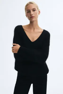 H&M V Yakalı Yün Kazak