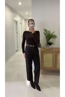BİRCANÇİL Orwel Koyu Kahve Yıkama Ütülü Jean