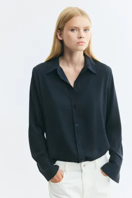 H&M Uzun Kollu Saten Gömlek