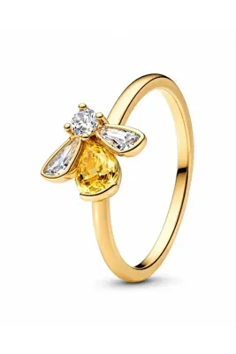 Hector&Co. Jewellery Gold Renk Bal Arısı Zirkon Yaşlı Yüzük