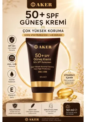 Aker 50+ Spf Güneş Kremi 50 ml