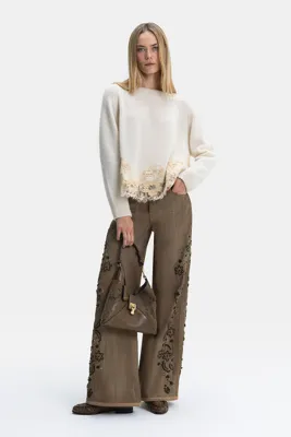 Ermanno Scervino KAHVE BOL PAÇA DENIM PANTOLON