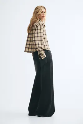 H&M Şal Yakalı Kısa Gömlek