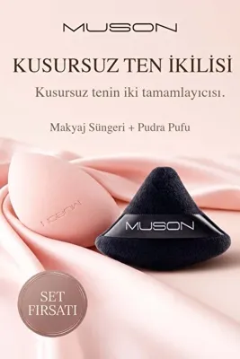 Muson Sponge + Powder Puf Set