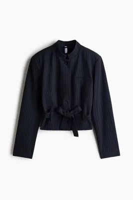 H&M Kemerli ve Tek Sıra Düğmeli Blazer