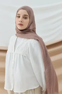 Genel Markalar Modakaşmir Aminenesil Aya Şal Tozlu Kahve Renk