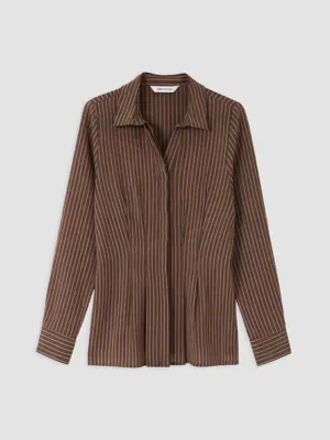 LCW EVERYDAY Çizgili Poplin Peplum Gömlek