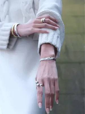 Linya Jewellery Medusa İnce Kelepçe Bileklik Gümüş