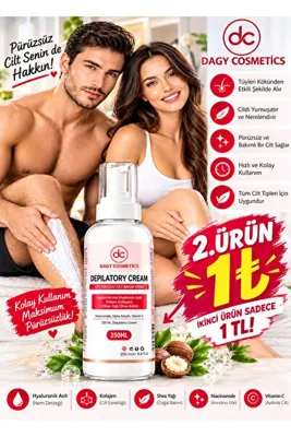 Dagy Cosmetics Professional Bacak & Vücut Tüy Dökücü Krem Güzel Koku Tüm Cilt Tipleri İçin 250ml