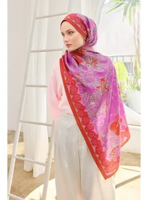 Silk Home Urban Hours Flower Turuncu Mayda Şal