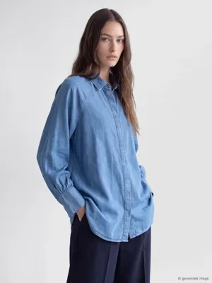 LCW Modest Kadın Jean Gömlek Tunik