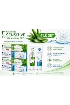 Epinafol Diş Macunu 4 Lü Set Aloe-vera-anti Tartar