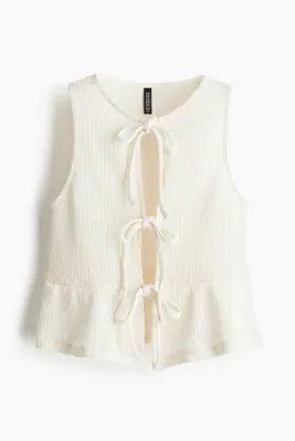 H&M Önü Bağcıklı ve Peplumlu Üst