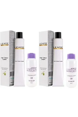 Lilafix Saç Boyası 8.11 Yoğun Küllü Açık Kumral 60ml 2 Adet + Broches Oksidan 60ml 2 Adet