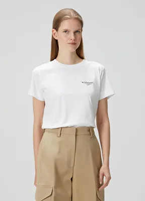 Givenchy Beyaz Logo Baskılı T-shirt