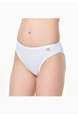 Tutku Beyaz Elastan Düz Kadın Slip Külot Yeni Sezon (2 Adet Ekonomik Paket)