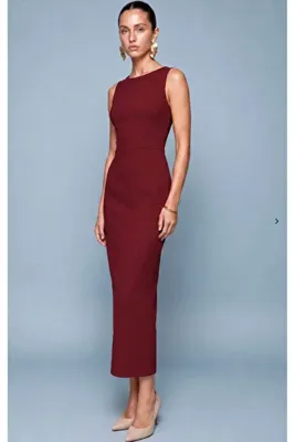 Swass Donna Elbise Bordo
