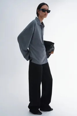 H&M Long-sleeved cotton polo shirt