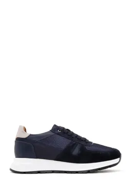 Derimod Erkek Lacivert Deri Sneaker