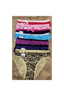 Sedef Yıldızı 12'li Kadın Bikini Külot Karışık Renk S1065