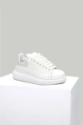 Derimod Beyaz-Gümüş Kadın Deri Sneaker
