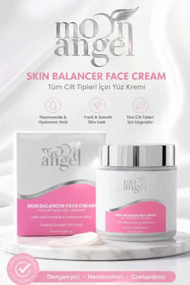 MOON ANGEL Skın Balancer Krem Tüm Cilt Tipleri İçin Nemlendirici Yüz Kremi (Niacinamide & Hyaluronic Acid) 100 ml