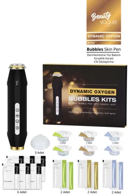 Beauty Vogue Bubbles Skin Pen Dynamic Oxygen Dermapen Oksijenli Cilt Bakım Cihazı Leke Kırışıklık Sıkılaştırma