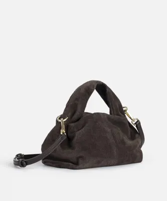 İpekyol %100 deri süet boho slouchy mini çanta