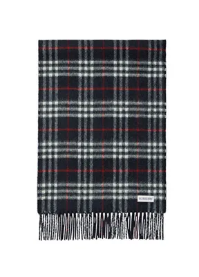 Burberry Reversible Check Lacivert Kaşmir Unisex Atkı