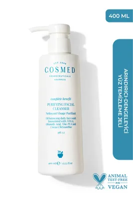 Cosmed Arındırıcı Yüz Temizleme Jeli / Complete Benefit Purifying Facial Cleanser Refill 400 ml