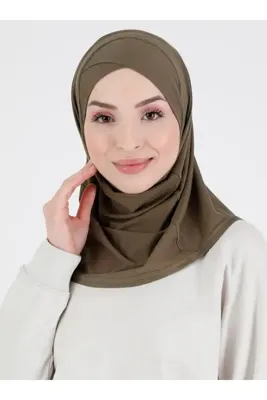 ec ecardin Hanfendy Atletik Çapraz Spor Hijab Bone - Haki - ( ST044 ) , ( ID 7804426 )