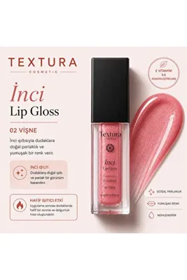 TEXTURA Lip Gloss 02 Vişne | Parlak Dudak Parlatıcısı | 6 ml