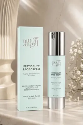 MOON ANGEL Kırışıklık Karşıtı Peptit Etkili Sıkılaştırıcı Cilt ve Yüz Kremi (Hyaluronic Acid Botanical Extracts) 50 ml