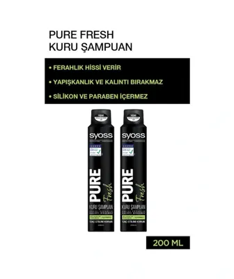 Syoss Pure Fresh Kuru Şampuan 2 x 200 ML