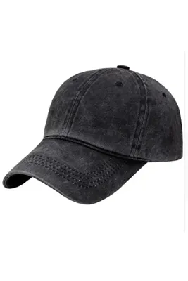 WINNERS Ithal Eskitme Unisex Siyah Düz Şapka