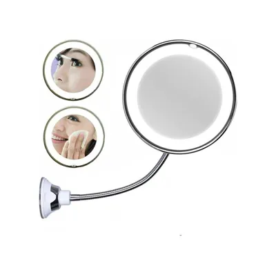 Xmlbayiciniz Flexible 10x Zoomlu Esnek Işıklı Çerçeveli Makyaj Aynası Genel