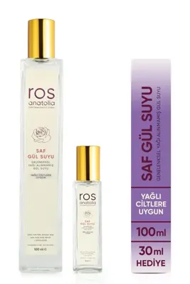 ROSanatolia Gül Suyu Yağlı Ciltlere Aydınlatıcı Tonik 100ml+30ml Çanta Boyu Hediye
