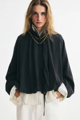 H&M Büzgü Bağı Detaylı Oversize Ceket