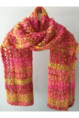 Mora Örgü Mora Knit Atkı Özel Örgü Hafif Şal Atkı (35x230cm 165g-MK23)